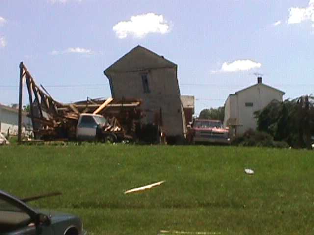 Tornado damage in Somerset County