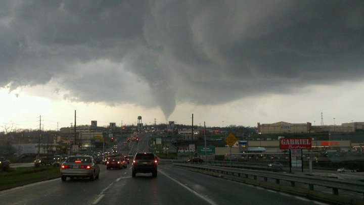 Funnel cloud over US-30
